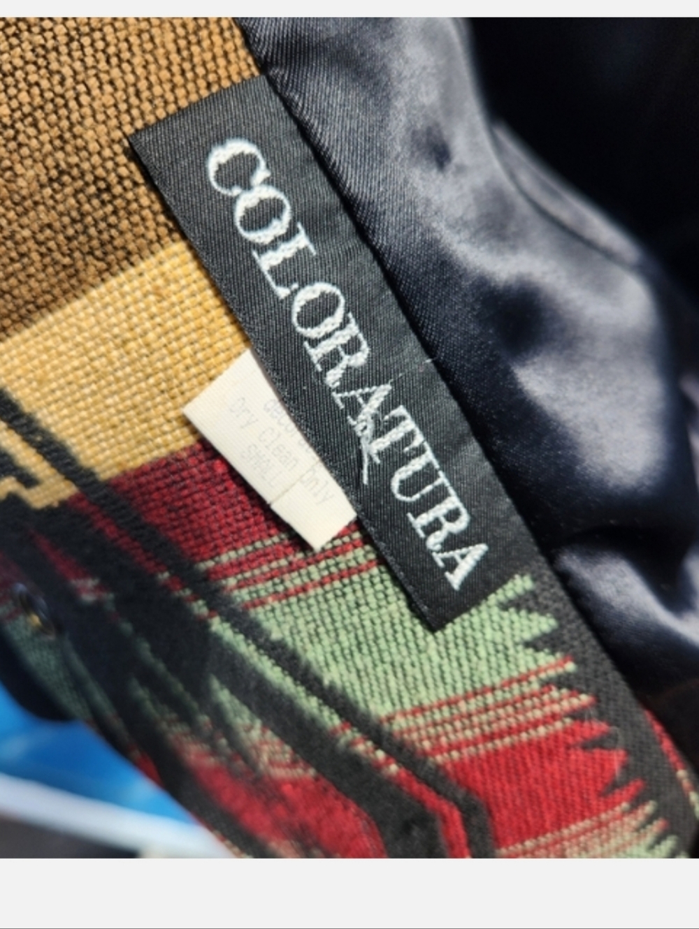 Coloratura Southwestern Wool Blazer - Red, Black - Picture 7 of 11